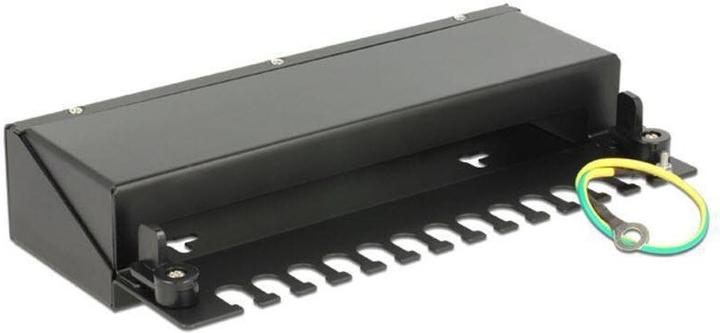 Produktbild Delock 12-Port Desktop Patchpanel, Hutschienenkit
