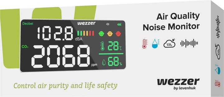 Actual product image Levenhuk Wezzer Air PRO CN20 Air Quality Noise Monitor