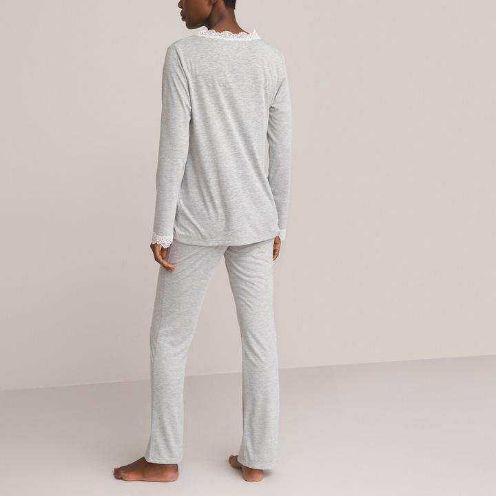 Image du produit La Redoute Collections Pyjama avec dentelle (42)