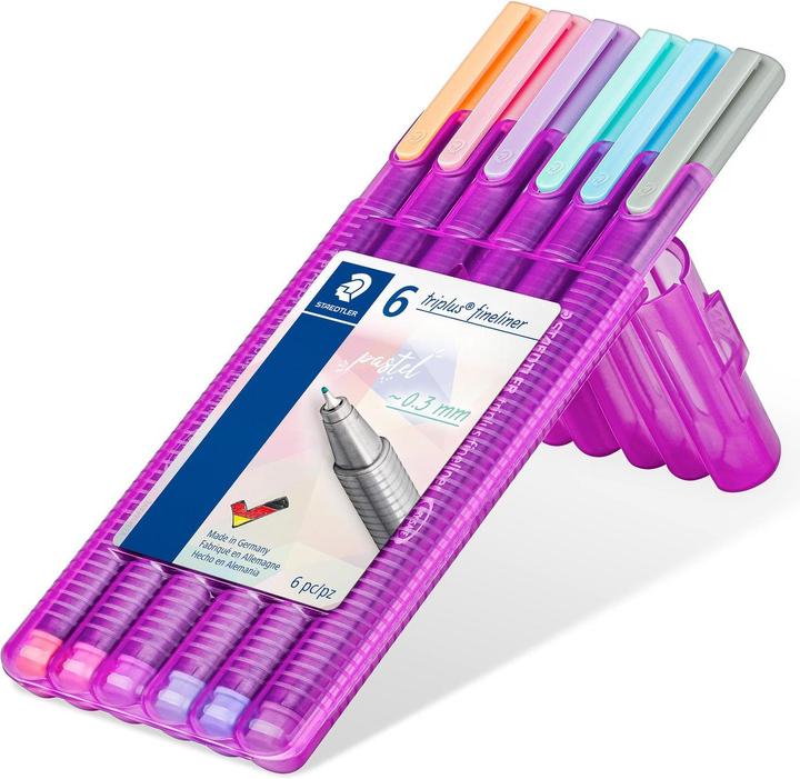 Produktbild Staedtler triplus fineliner 334 Dreikantige Fineliner (6 Farben, 6 x)