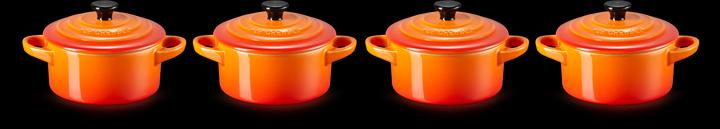 Actual product image Le Creuset Mini-Cocotte set of 4 "oven red" 0.2 litre (10 cm, Casserole + Stewpot, Ceramic)