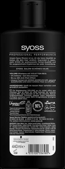 Actual product image Syoss Volume (440 ml, Liquid shampoo)