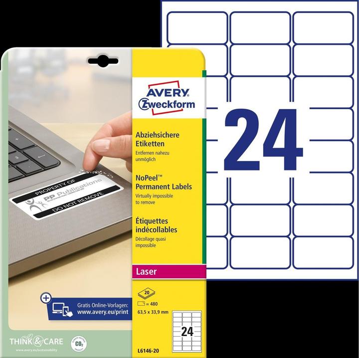 Produktbild Avery Abziehsichere Etiketten