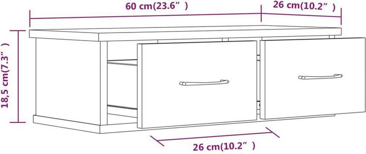 Immagine prodotto VidaXL Brianna (60 x 26 x 18,5 cm)