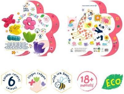 Actual product image Haku Yoka Finger wax crayon garden (6 x)