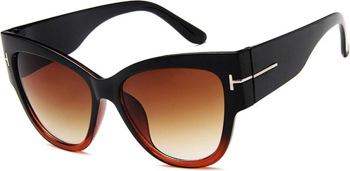 Image du produit Techsuit - Sunglasses (9778) - for Women with PC Frame and Lens, Cat Eye - Black / Brown