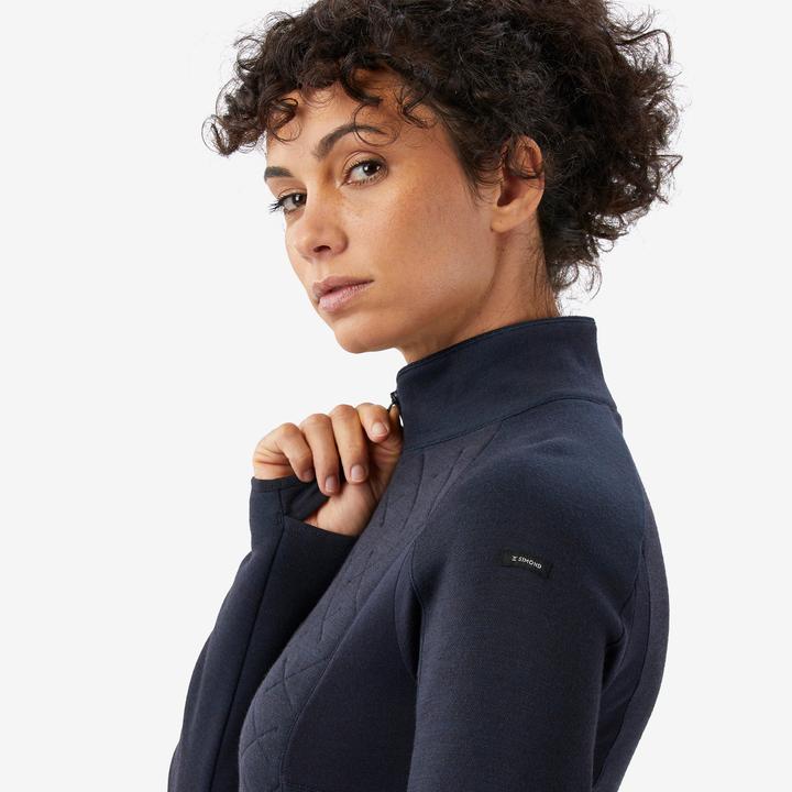 Produktbild Forclaz Merinoshirt Damen langarm - Merino Resist dunkelblau (L)