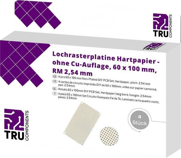 Actual product image Tru Components Euro board without Cu support (Circuit board)