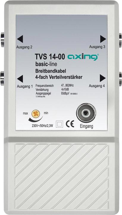 Produktbild Axing CATV-Verteilverstärker TVS 14-00 4-fach (Originalfernbedienung)