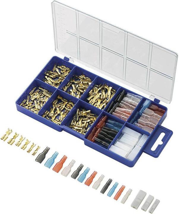 Produktbild Tru Components Quetschverbinder-Sortiment 0,104 mm² 2,50 mm² Transparent, Schwarz, Rot, Blau 739647 260 St.