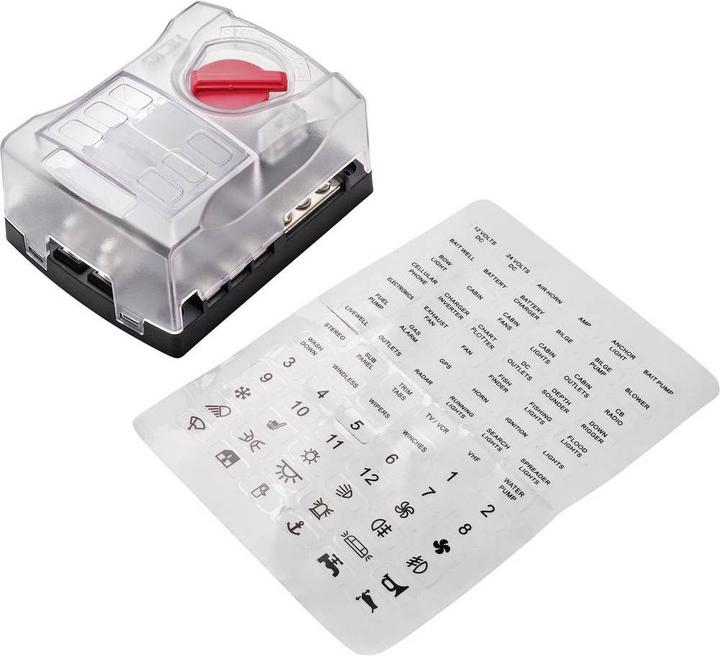 Immagine prodotto Tru Components Portafusibili per auto portafusibili piatto per 6 fusibili 32V/30A (30 A)
