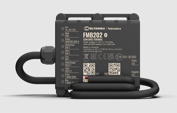Actual product image Teltonika FMB202 - Waterproof Tracker with High-Capacity Internal Ni-MH Battery
