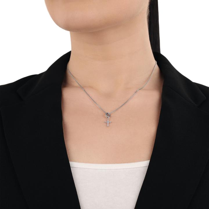 Produktbild Amor Charms für Damen, 925 Sterling Silber, Zirkonia synth. | Kreuz (Silber 925)