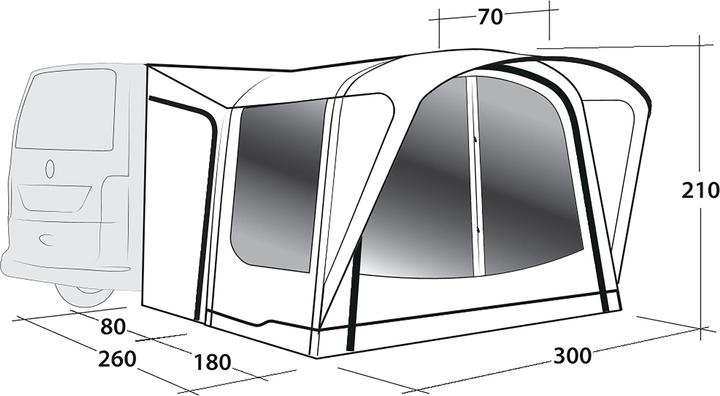 Produktbild Outwell California Highway, Fahrzeugtyp: Bus, Aufbauart: Aufblasbar (Vorzelt, 15.40 kg)