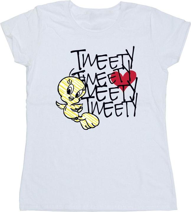 Immagine prodotto Looney Tunes Tweety Love Heart Maglietta Donna (XXL)