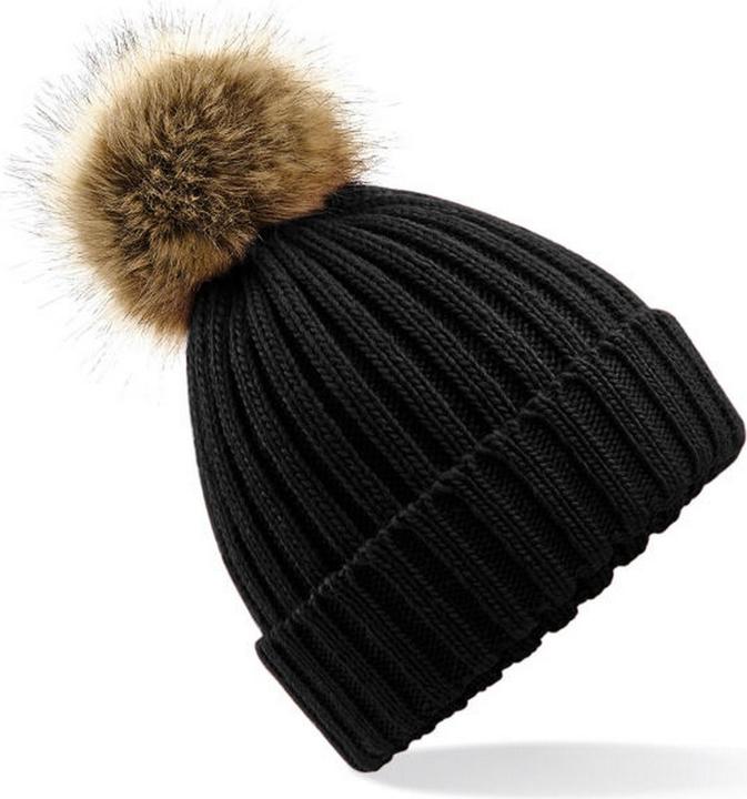 Immagine prodotto Beechfield Cappello a Cuffia Pom Pom Maglia Grossa