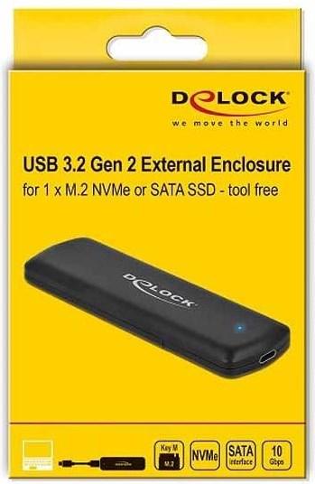 Immagine prodotto Delock Contenitore esterno USB 3.1 Gen2 per SSD M.2 (M.2, M.2 2260, M.2 2242, M.2 2230)