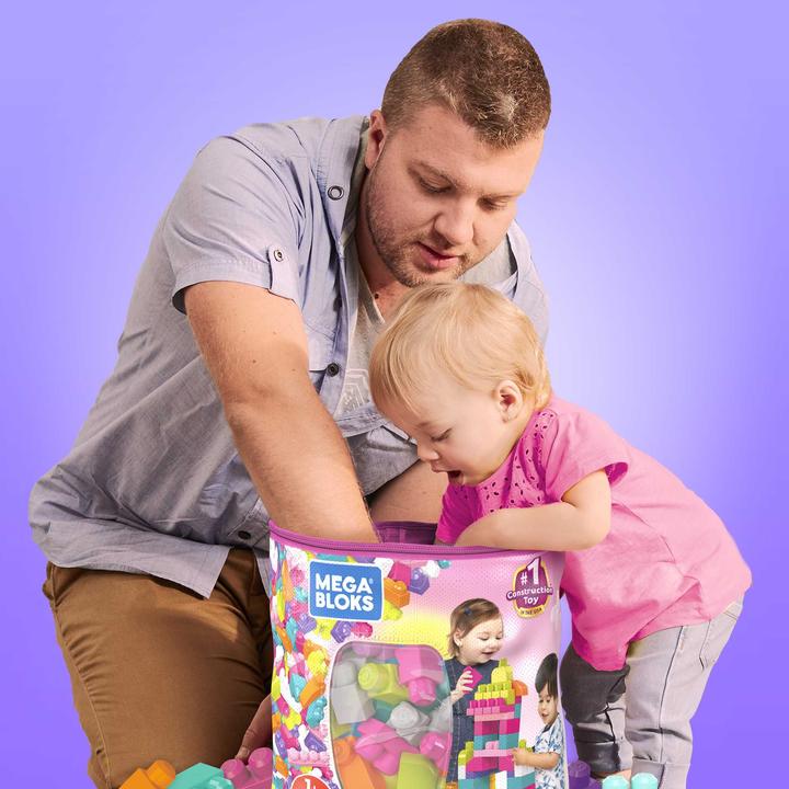 Immagine prodotto Mega Bloks Sacca Eco 80 Blocchi First Builders Rosa