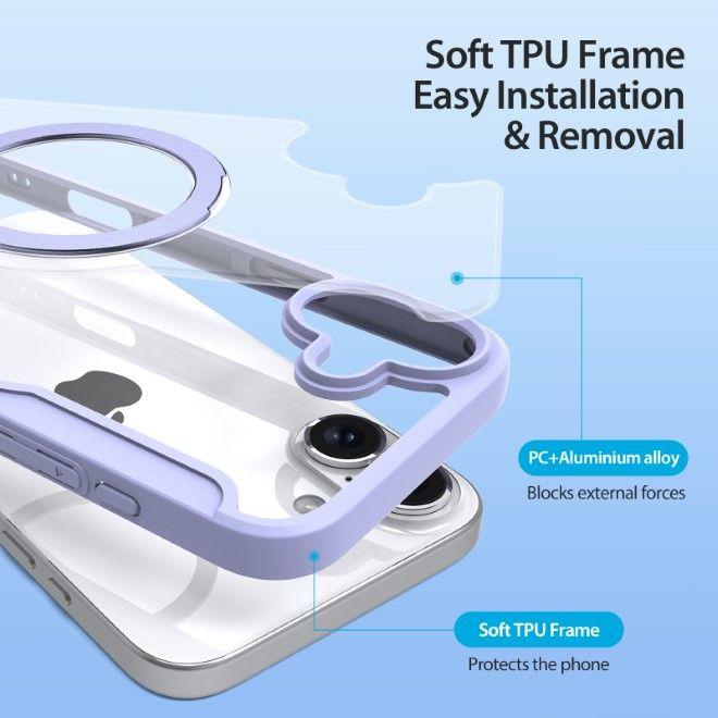 Produktbild Dux Ducis Skin X Pro 360° Ring Stand Series Lederhülle (Apple iPhone 16)