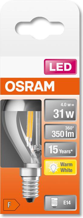 Image du produit Osram CLP FIL Miroir (E14, 4 W, 350 lm, 1 x, F)
