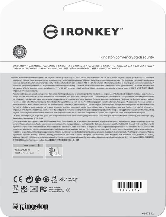 Produktbild Kingston Stick IronKey VP50C 512GB USB-C secure (512 GB, USB 3.2)