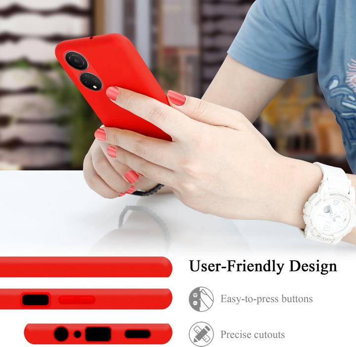 Actual product image Cadorabo TPU Liquid Silicone Case Cover for Honor X7 (Honor X7)