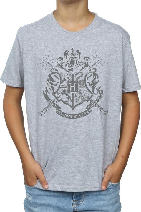 Actual product image Boys Hogwarts Badge Wands T-Shirt (116)