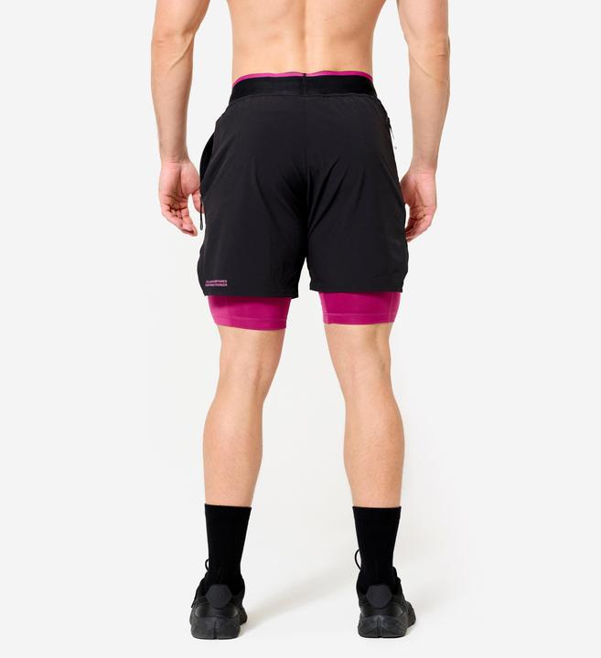 Immagine prodotto Domyos Shorts Herren Performance atmungsaktiv leicht Celliant - schwarz/violett (XL)