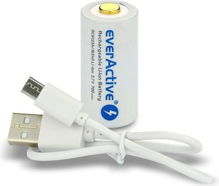 Actual product image Everactive 16340 / RCR123A 3.7V 700 mAh - Rechargeable battery (1 pcs., RCR123A, 650 mAh)
