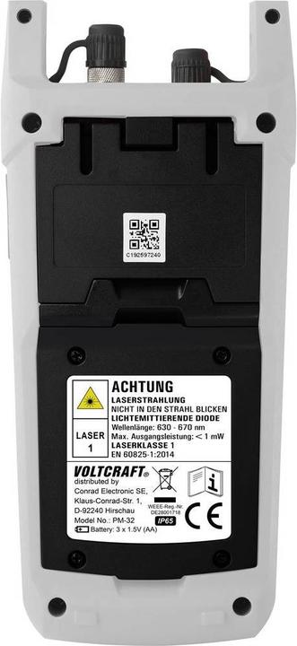 Actual product image Voltcraft Glass fibre tester PM 32 LWL PERFORMANCE METER