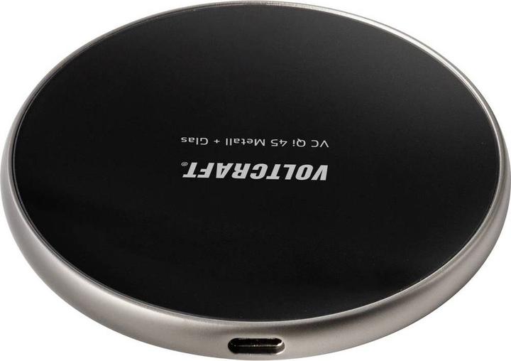 Image du produit Voltcraft Chargeur à induction 15 W Qi-45 Métal+Verre