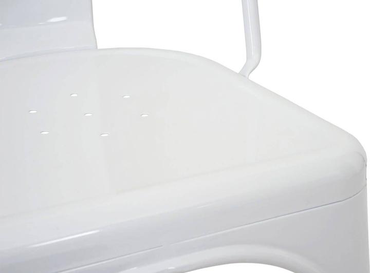 Immagine prodotto Swisshandel24 Sgabello da bar 2x, sgabello da banco con schienale, design industriale in metallo - bianco