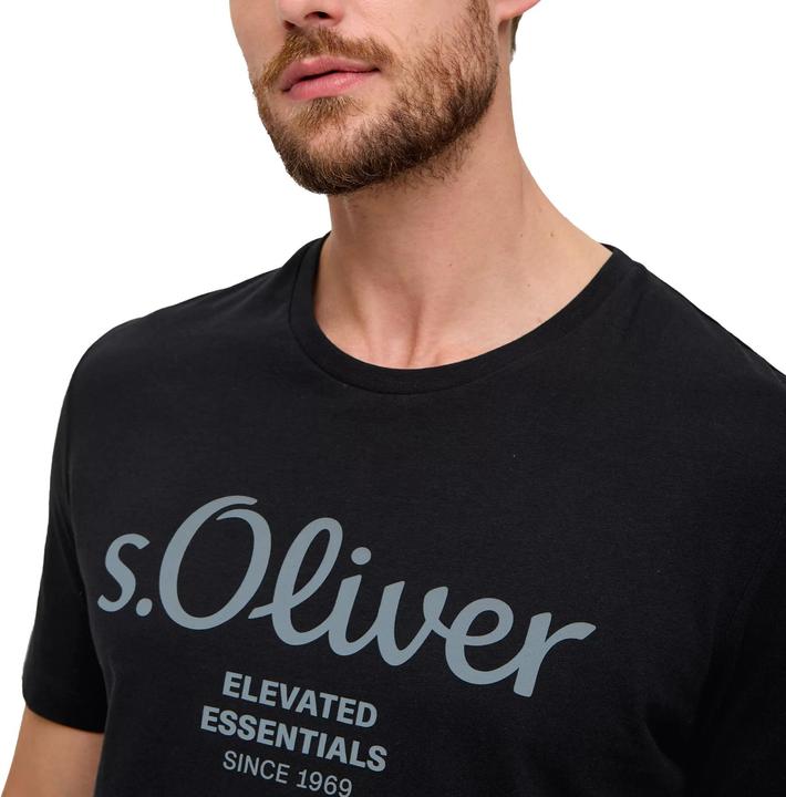 Produktbild S.Oliver T-Shirt Casual Bequem sitzend Logo T-Shirt (XL)