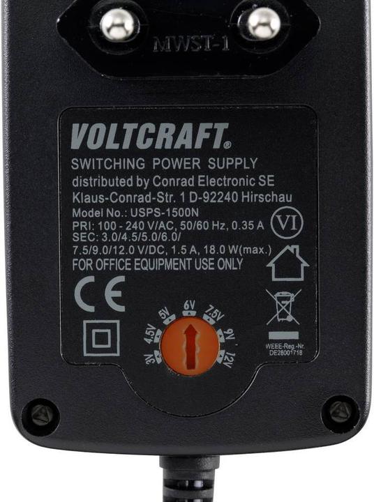 Actual product image Voltcraft Usps-1500N Plug-in power supply unit
