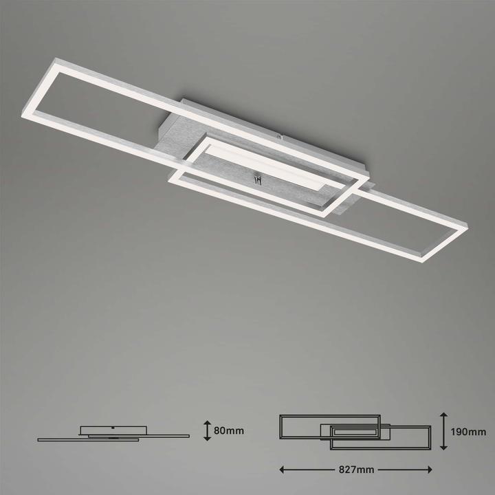 Actual product image Briloner LED ceiling light, brushed aluminum, LED/40W (4400 lm)
