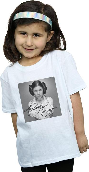 Actual product image Star Wars Girls Princess Leia Organa Cotton T-Shirt (152, 158)