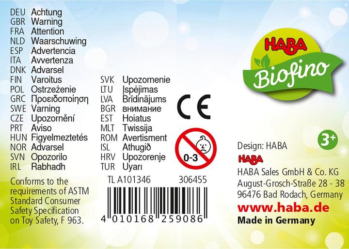 Nährwerte und Zutaten Haba Biofino Boodschappennet Fruit en groenten