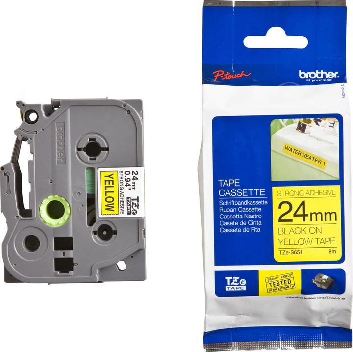 Produktbild Brother TZe-S651 (2.40 cm, Gelb)