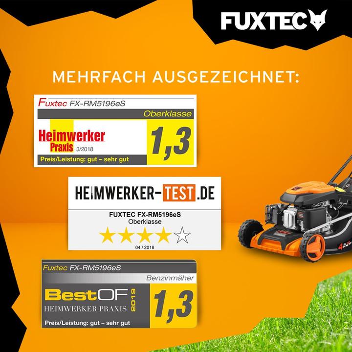 Immagine prodotto Fuxtec Tagliaerba a benzina con avviamento elettrico zipgo® (Batteria ricaricabile)