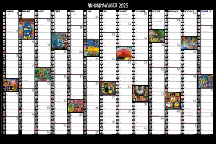 Produktbild Hundertwasser Jahresplaner Art 2025 (Deutsch)
