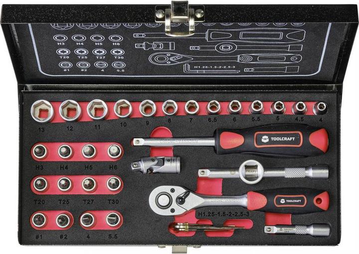 Actual product image Toolcraft Socket spanner set 6.3 mm (1/4") 36pcs (6.3 mm)