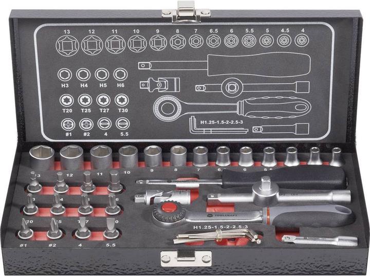 Actual product image Toolcraft Socket spanner set 6.3 mm (1/4") 36pcs (6.3 mm)