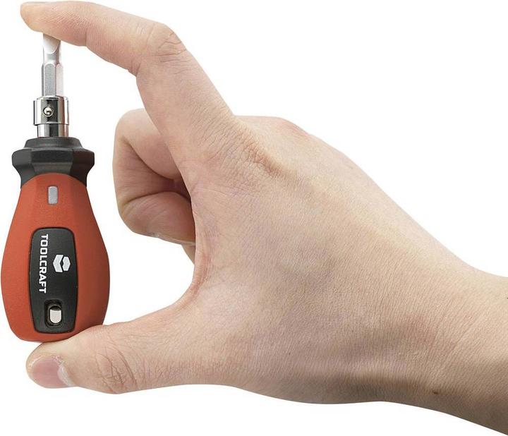 Actual product image Toolcraft 8 in 1 screwdriver with reversible bit (Port, Phillipps cross recess (PH), Pozidriv cross recess (PZ))