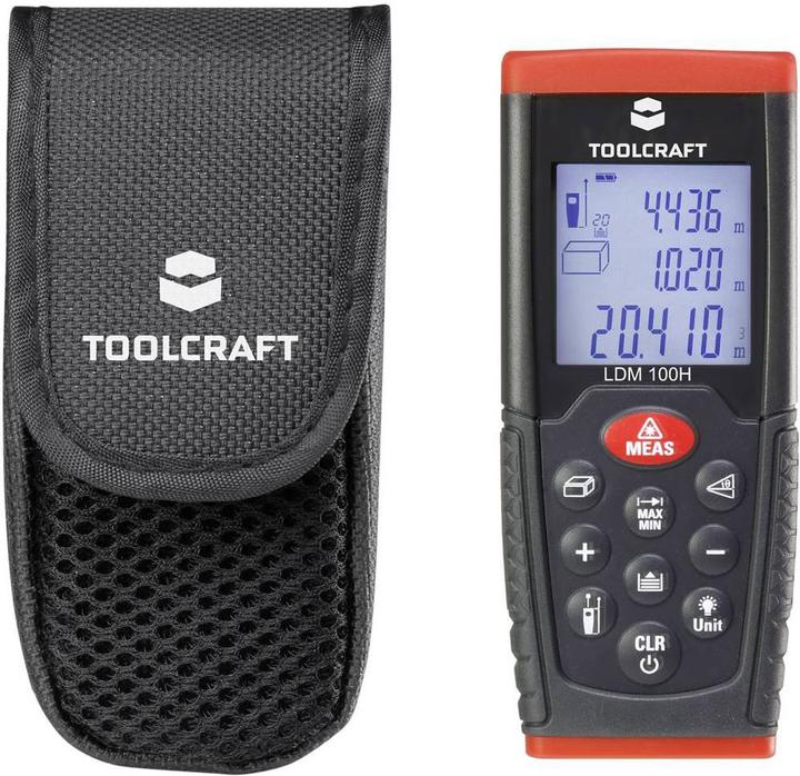 Toolcraft Laser-Distanzmesser LDM 100 H (100 m, 635 nm)