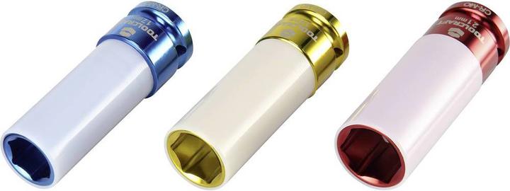 Immagine prodotto Toolcraft Set di dadi per avvitatore a impulsi, 3 pezzi. (21 mm, 19 mm, 17 mm)