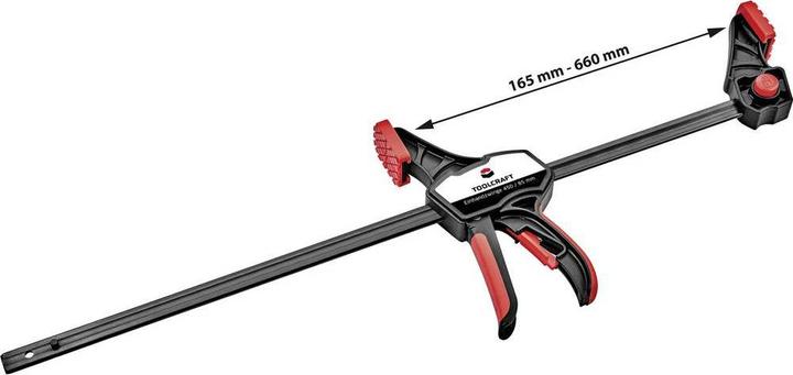 Produktbild Toolcraft Einhandzwinge 450 x 85 mm 1500 Nm (450 mm)
