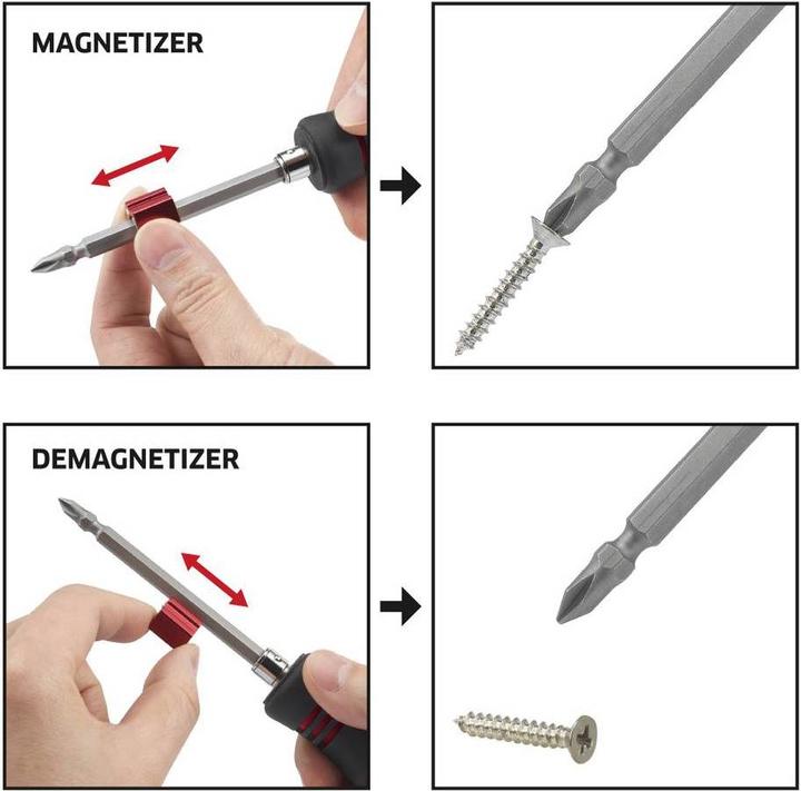 Image du produit Toolcraft 8-In-1 lame interchangeable fente/Ph avec magnétiseur (Vis fendues, Cruciforme PZ, Recouvrement cruciforme Phillipps (PH))