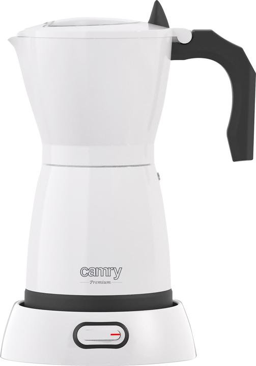 Actual product image Camry CR 4415w Electric Moka coffe maker, White/Black (6 T.)