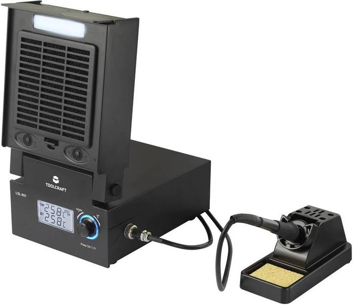Actual product image Toolcraft Soldering station with LED lighting and soldering fume extraction