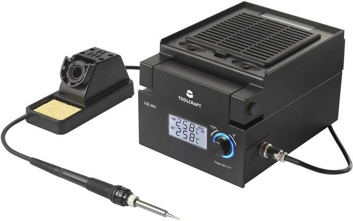 Actual product image Toolcraft Soldering station with LED lighting and soldering fume extraction